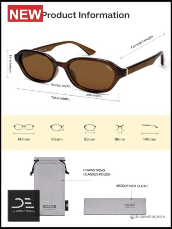 Vintage Rectangle Polarized Sunglasses UV400 Protection Gift Ready main image 4